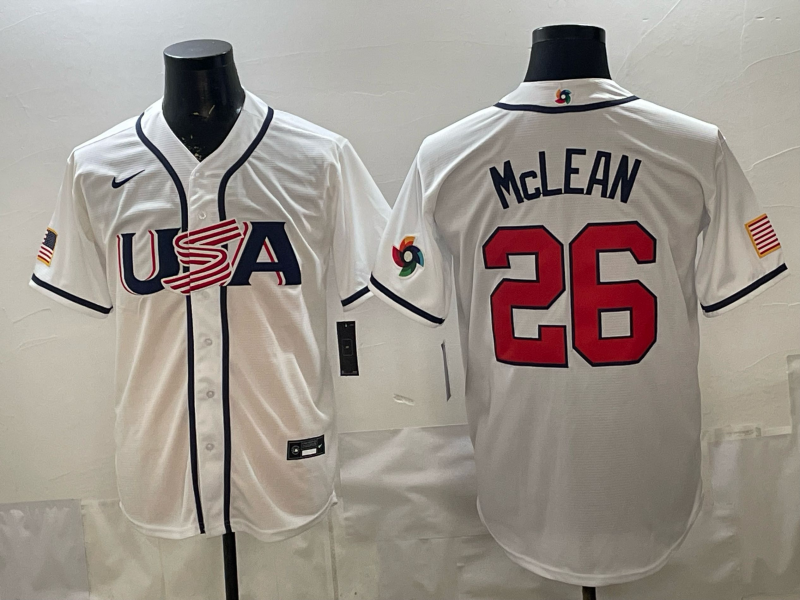 Men 2026 World cup white MLB Nike jersey 0077